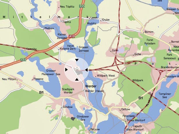 Lageplan Bootsbau und Liegeplätze Fritz Rietz